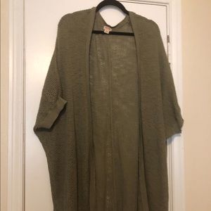 Army Green Cocoon Sweater